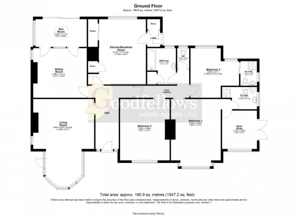 Floorplan for Eastern Way, Darras Hall, Ponteland