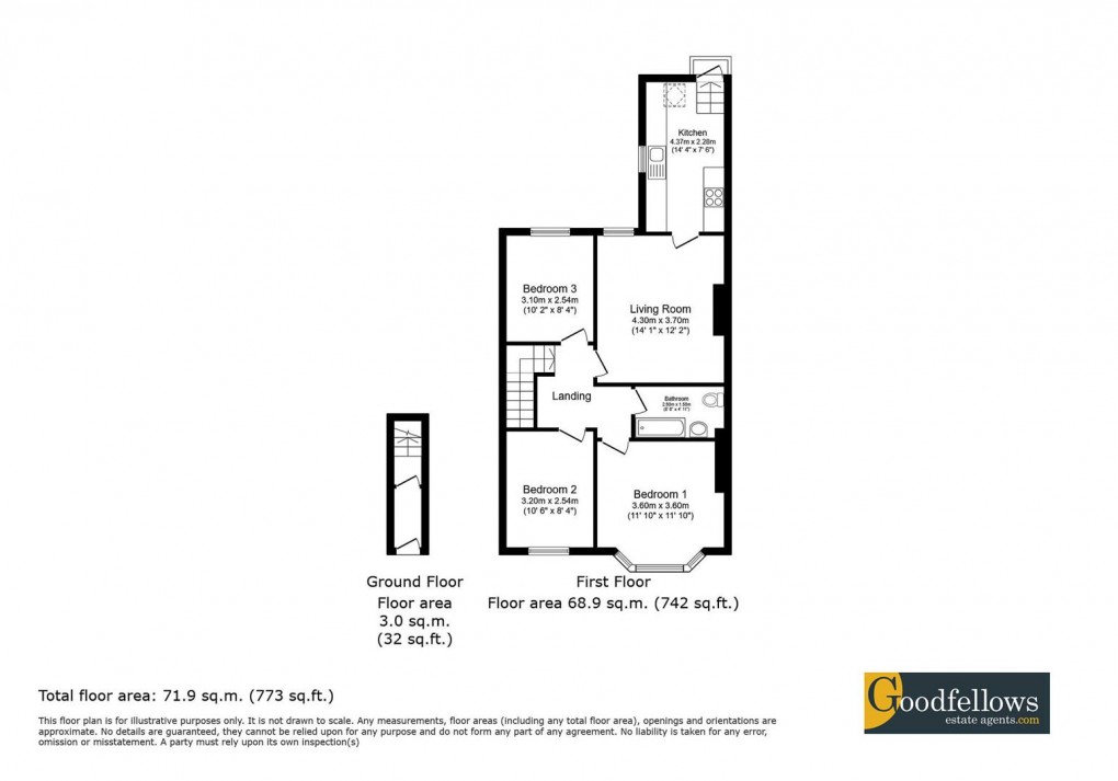 Floorplan for Tosson Terrace, Heaton, Newcastle Upon Tyne 