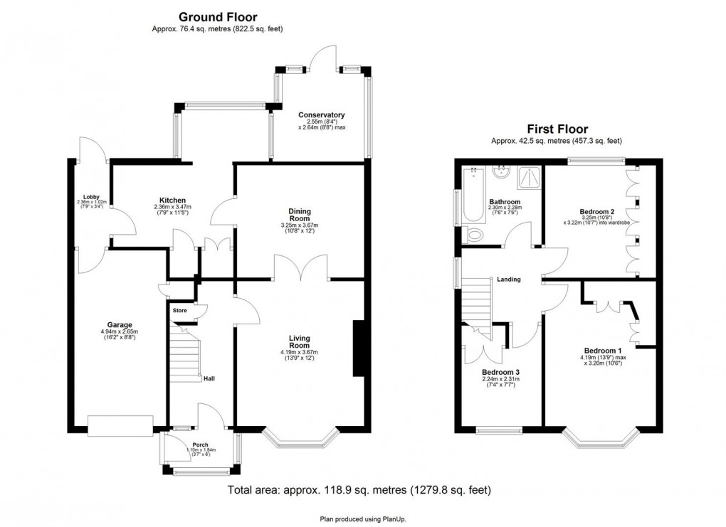 Floorplan for Slingsby Gardens, Cochrane Park, High Heaton 
