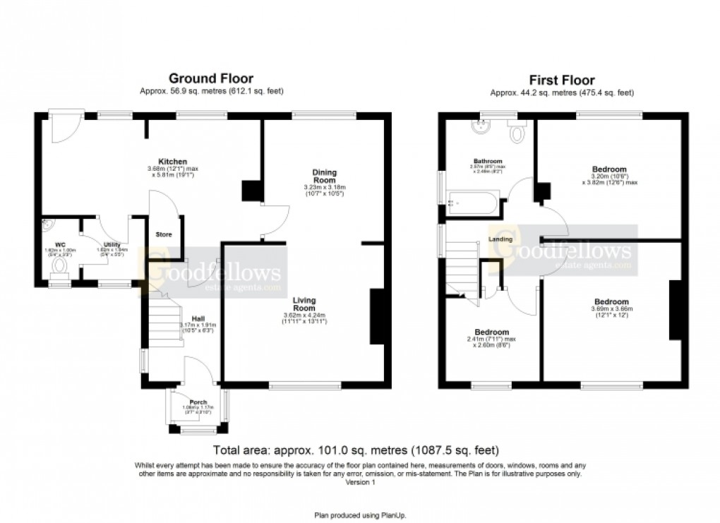 Floorplan for Rockwood Hill Estate, Greenside, Ryton