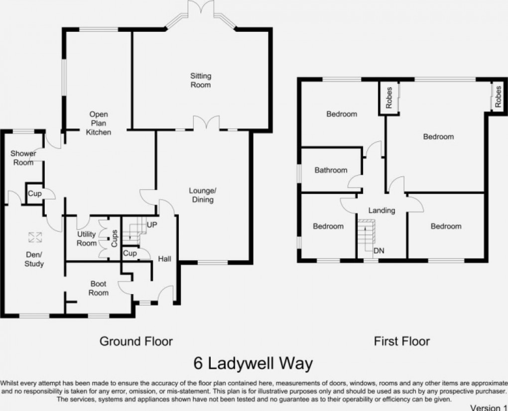 Floorplan for Ladywell Way, Ponteland, Newcastle Upon Tyne