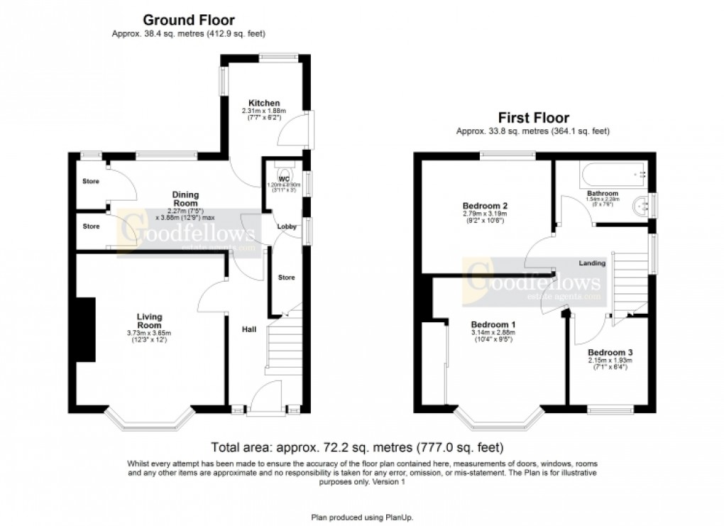 Floorplan for The Garth, West Denton, Newcastle Upon Tyne