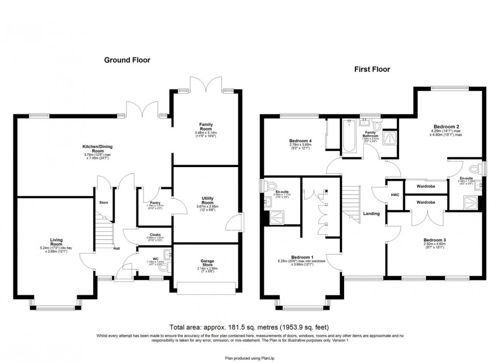 Floorplan for Winder Drive, Hazlerigg, Newcastle Upon Tyne 