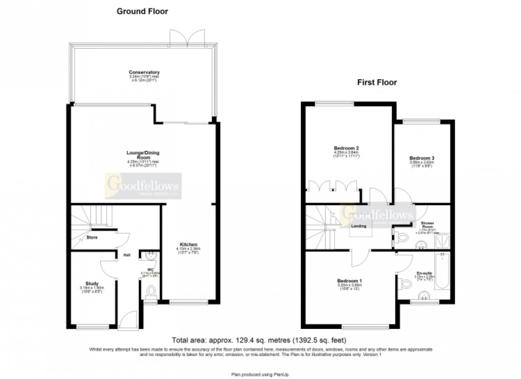 Floorplan for Wyncote Court, Jesmond Park East, Newcastle upon Tyne