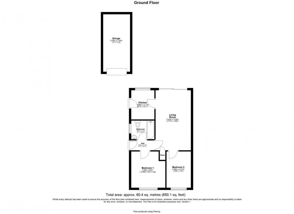 Floorplan for Allerdean Close, Lemington, Newcastle Upon Tyne 