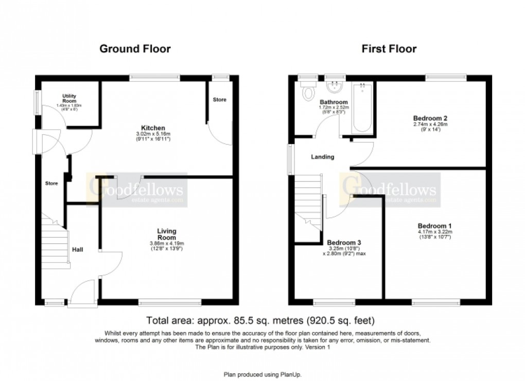 Floorplan for Broomy Hill Road, Throckley, Newcastle Upon Tyne 