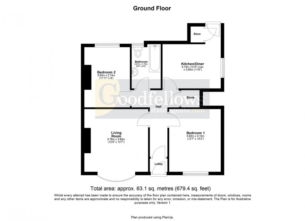 Floorplan for Birchwood Avenue, High Heaton, Newcastle Upon Tyne 