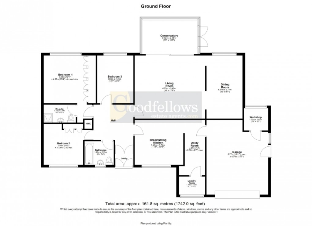 Floorplan for Hawkwell, Stamfordham 