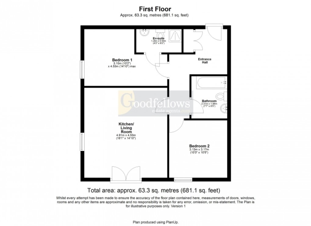 Floorplan for Thornhill Road, Ponteland, Newcastle Upon Tyne