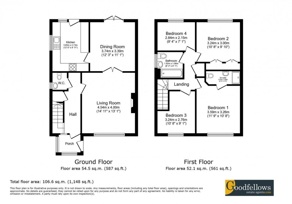 Floorplan for Pinewood Close, Kenton Bank Foot, Newcastle Upon Tyne