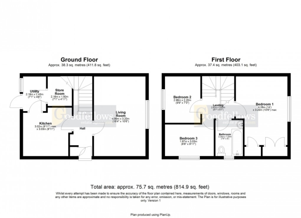 Floorplan for Trevelyan Drive, Newbiggin Hall, Newcastle Upon Tyne