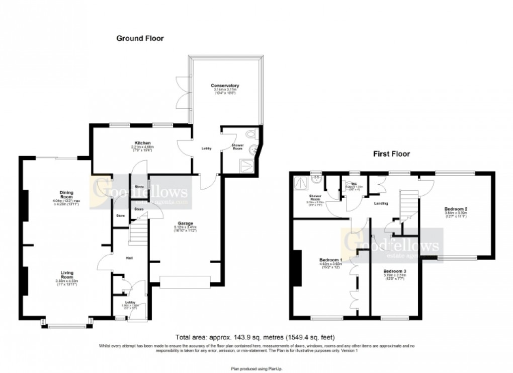 Floorplan for The Fellway, West Denton, Newcastle Upon Tyne 