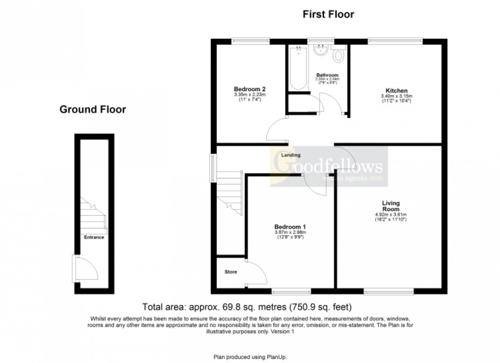 Floorplan for Craigmillar Avenue, Blakelaw, Newcastle Upon Tyne 