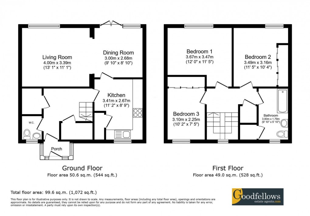 Floorplan for Chillingham Court, Heaton, Newcastle Upon Tyne 