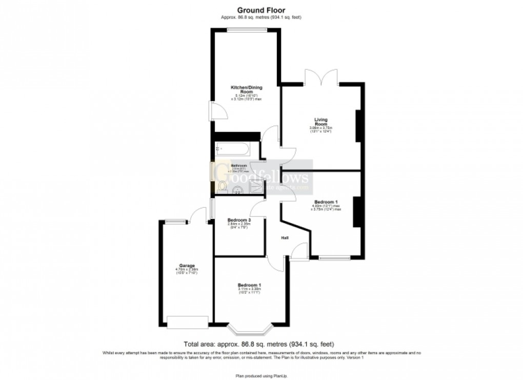Floorplan for Craythorne Gardens, North Heaton, Newcastle Upon Tyne
