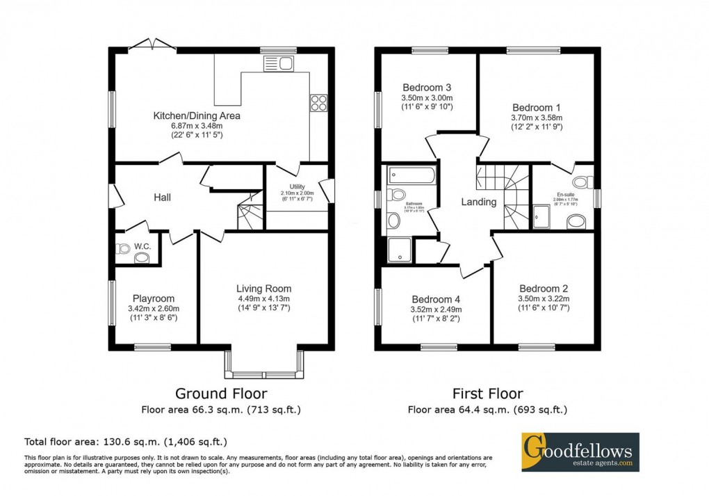 Floorplan for Hodgson Close, Callerton, Newcastle Upon Tyne