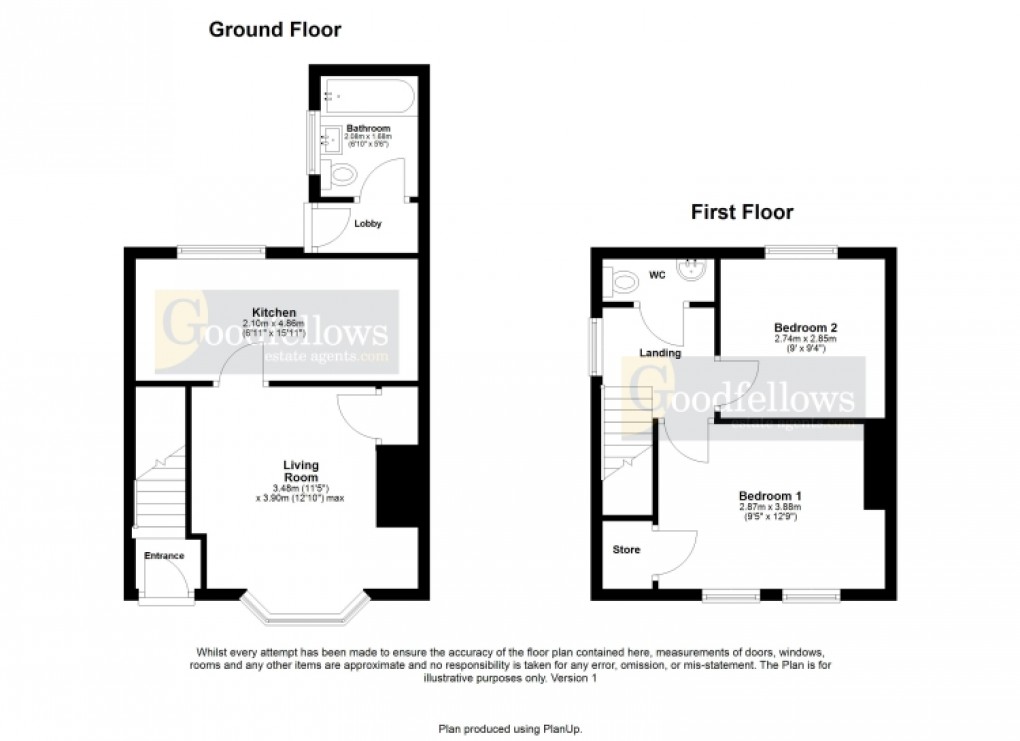 Floorplan for Rosewood Terrace, Wallsend 