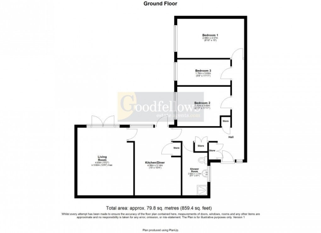 Floorplan for Bonnington Way, Newcastle upon Tyne