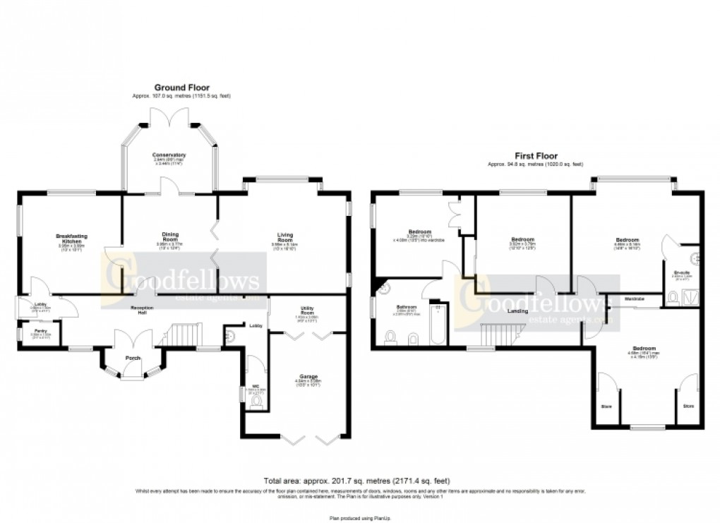 Floorplan for Loweswood Close, High West Jesmond, Newcastle upon Tyne