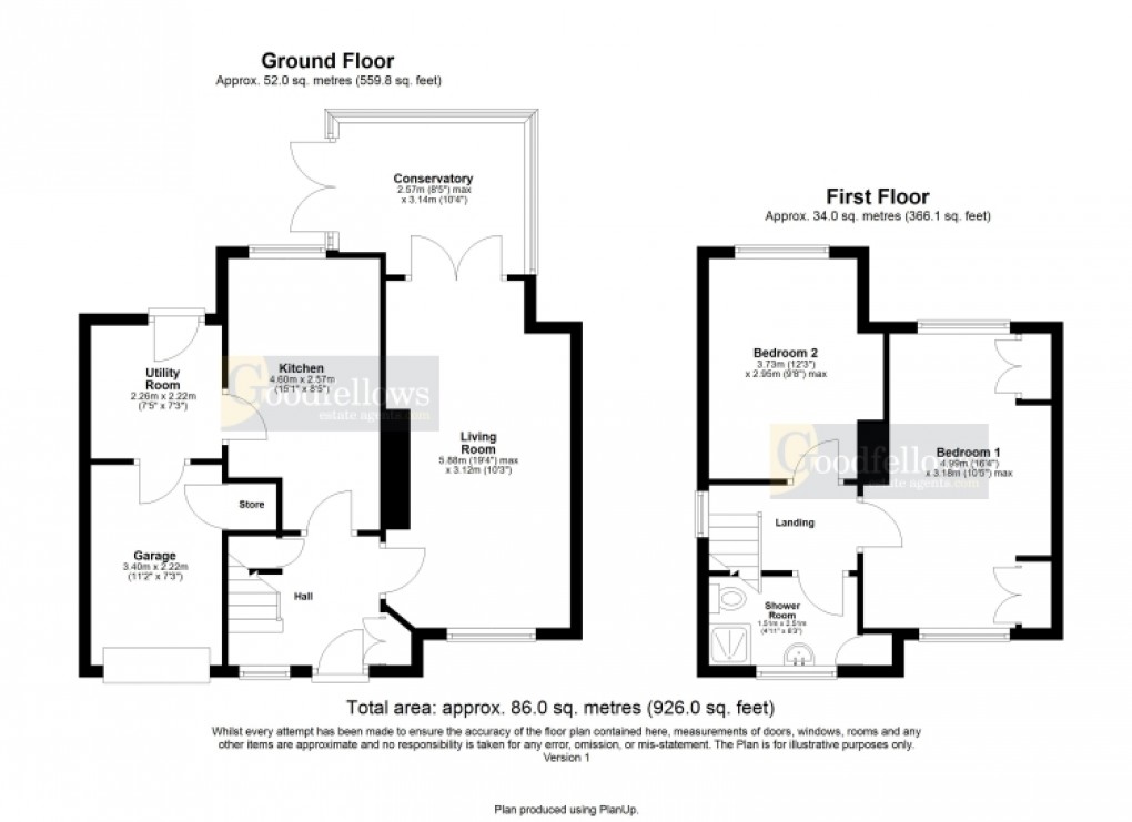 Floorplan for Highwood Road, Denton Burn, Newcastle upon Tyne 