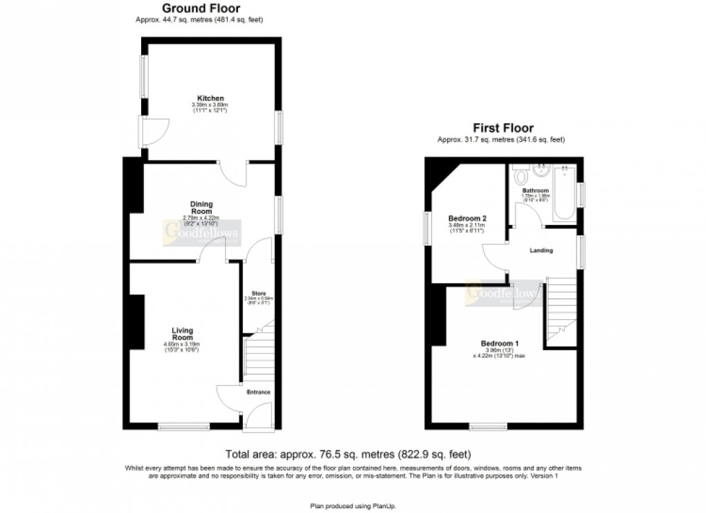 Floorplan for Percy Way, Walbottle, Newcastle upon Tyne 