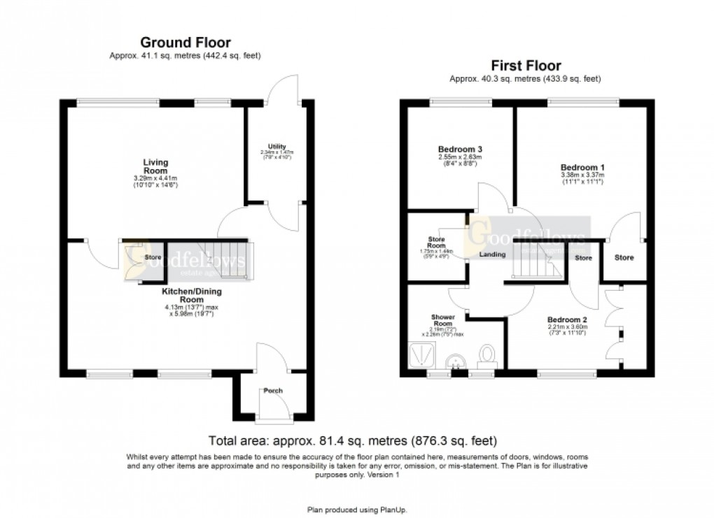 Floorplan for Norfolk Square, Byker, Newcastle upon Tyne 