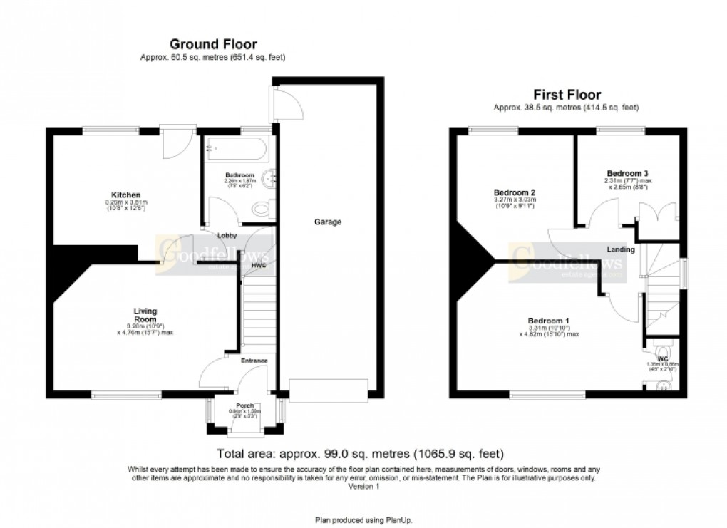 Floorplan for Windsor Crescent, Westerhope, Newcastle upon Tyne 