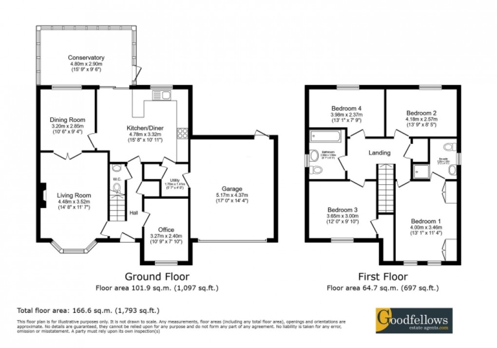 Floorplan for Church Chare, Ponteland, Newcastle upon Tyne