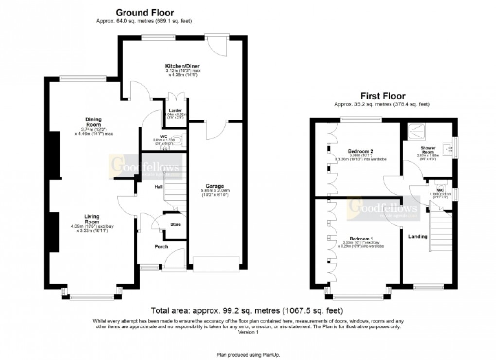 Floorplan for Western Avenue, West Denton, Newcastle upon Tyne