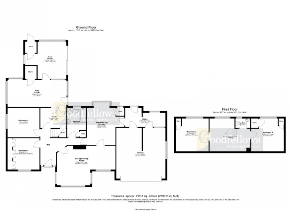 Floorplan for The Rise, Ponteland, Newcastle upon Tyne