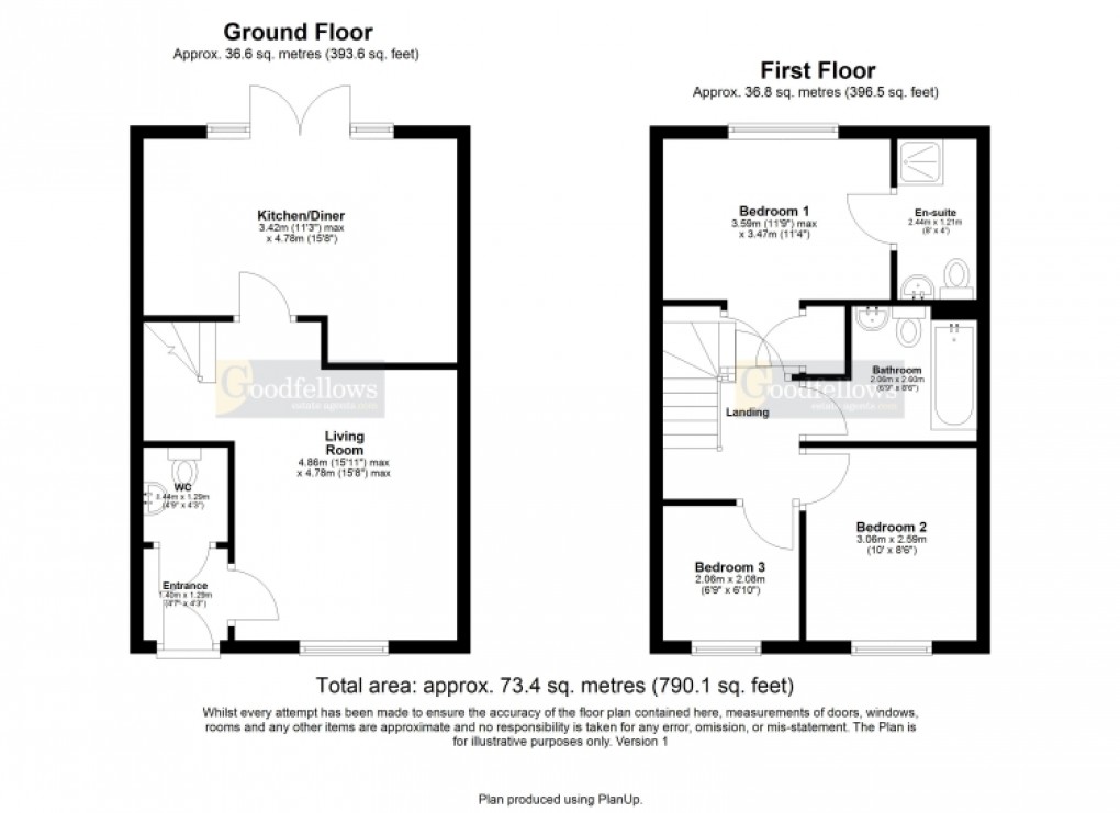 Floorplan for Broadfield Meadows, Callerton, Newcastle Upon Tyne 