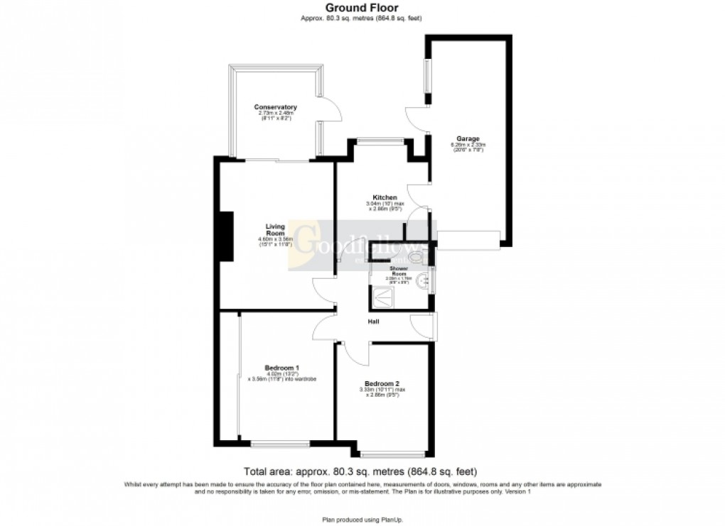 Floorplan for Chadderton Drive, Chapel House, Newcastle upon Tyne 