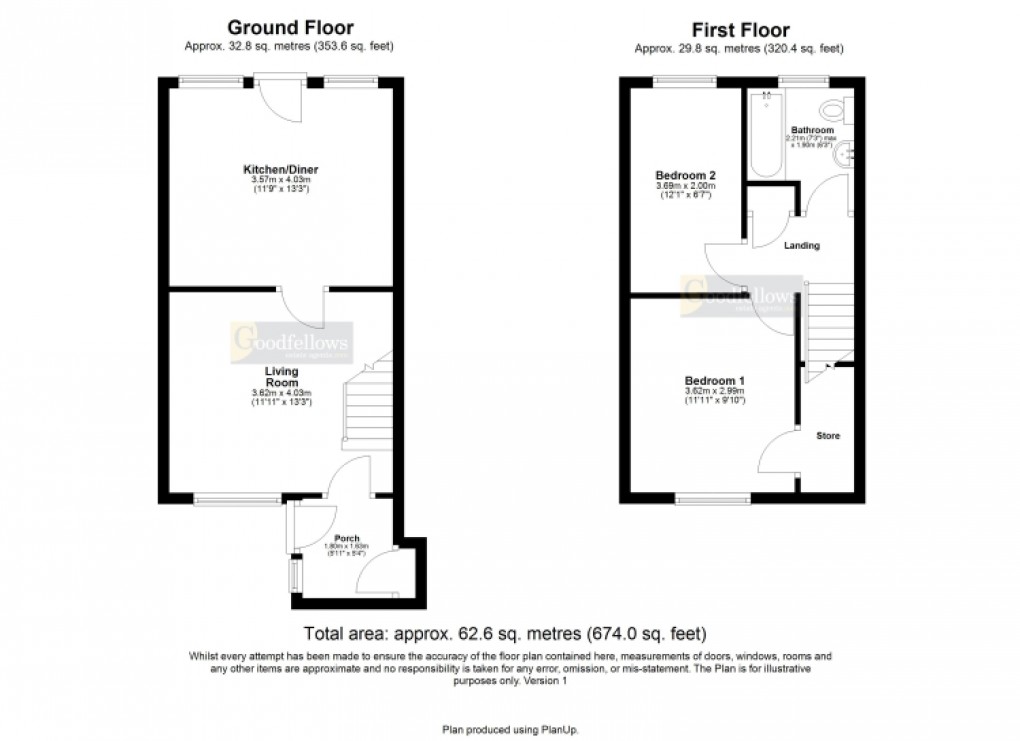 Floorplan for Whitehall Road, Walbottle, Newcastle upon Tyne 