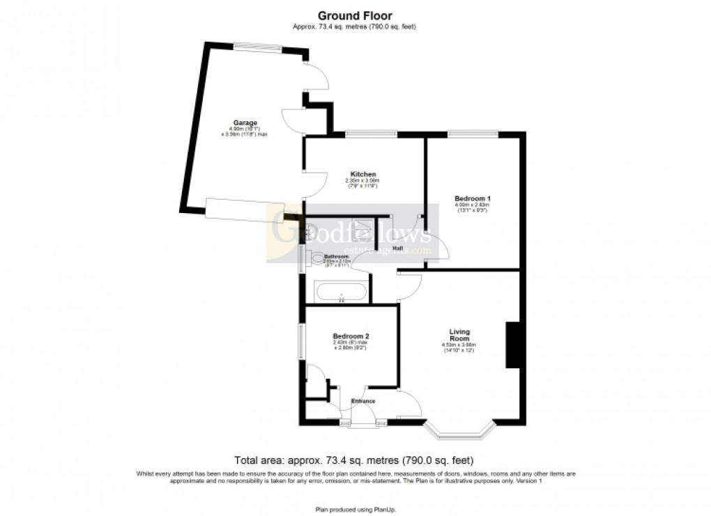 Floorplan for Abbotside Place, Chapel House, Newcastle upon Tyne