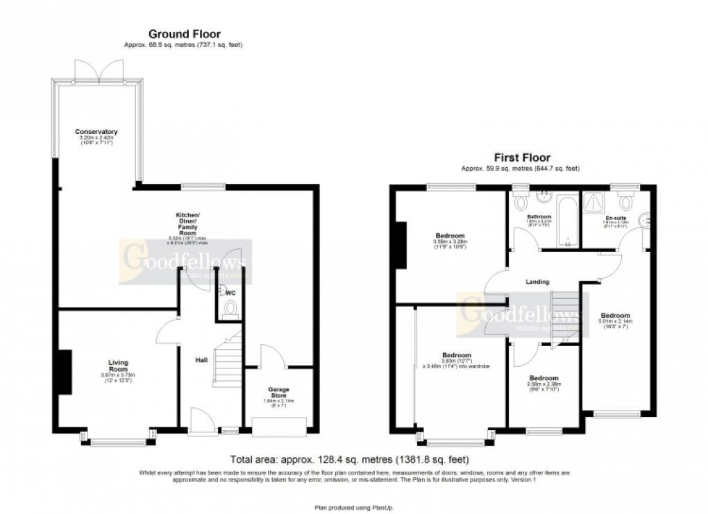 Floorplan for Martello Gardens, Cochrane Park, Newcastle upon Tyne