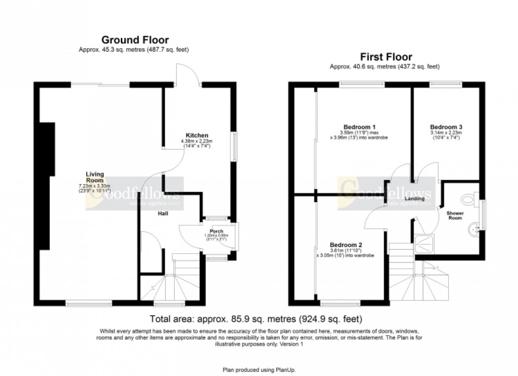 Floorplan for Thropton Terrace, High Heaton, Newcastle upon Tyne 