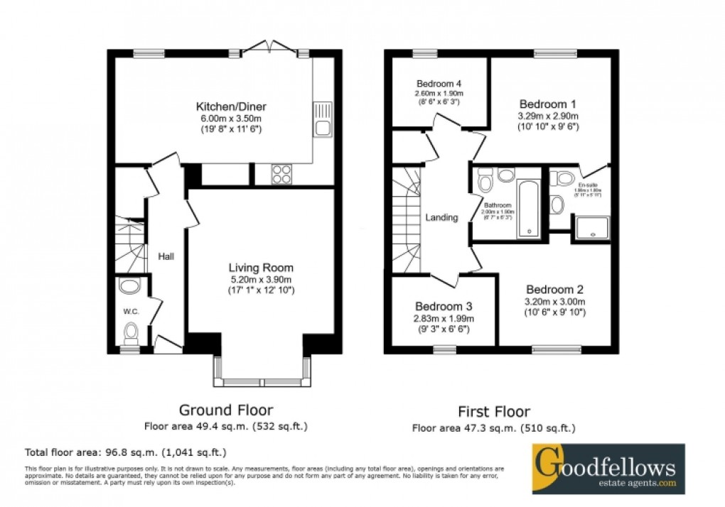 Floorplan for Walkerfield Court, Walkergate, Newcastle Upon Tyne 