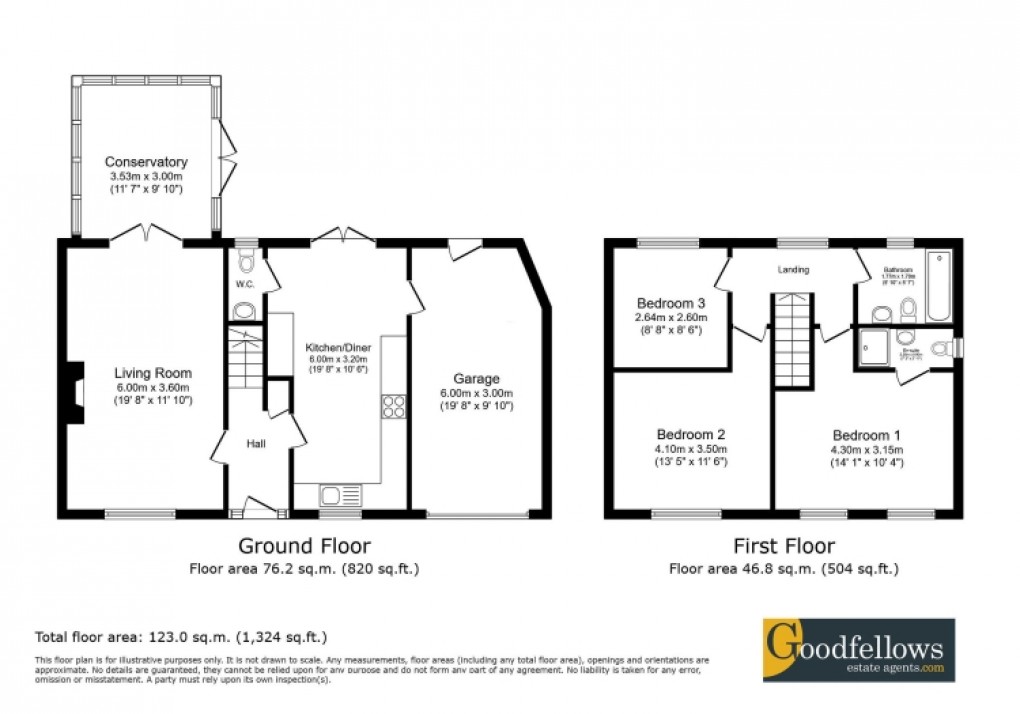 Floorplan for Elmwood Drive, Ponteland, Newcastle upon Tyne