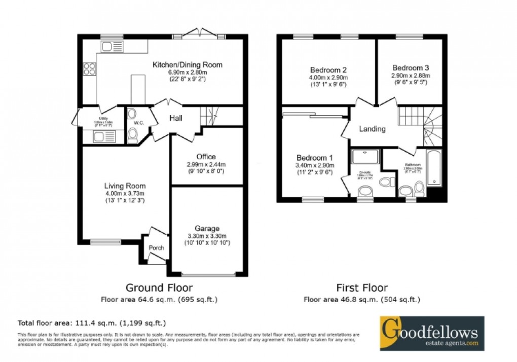 Floorplan for Broadfield Meadows, Callerton, Newcastle Upon Tyne