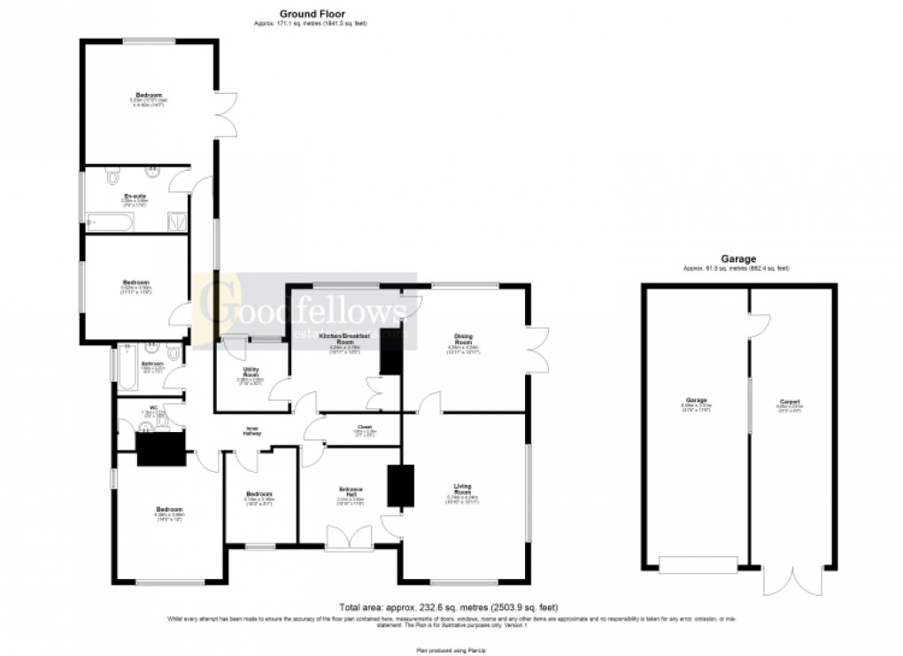 Floorplan for Whinfell Road, Darras Hall, Ponteland 