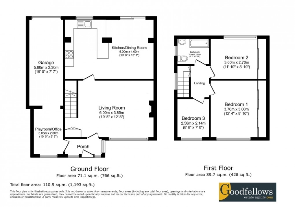 Floorplan for Deneside, Whorlton Grange, Newcastle upon Tyne 