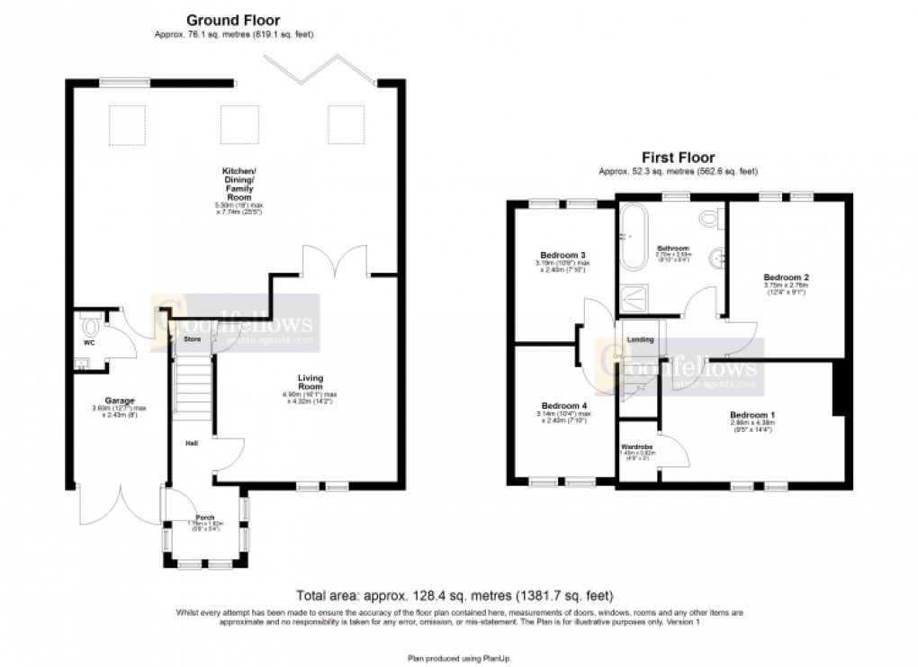 Floorplan for Coronation Road, North Walbottle, Newcastle upon Tyne 