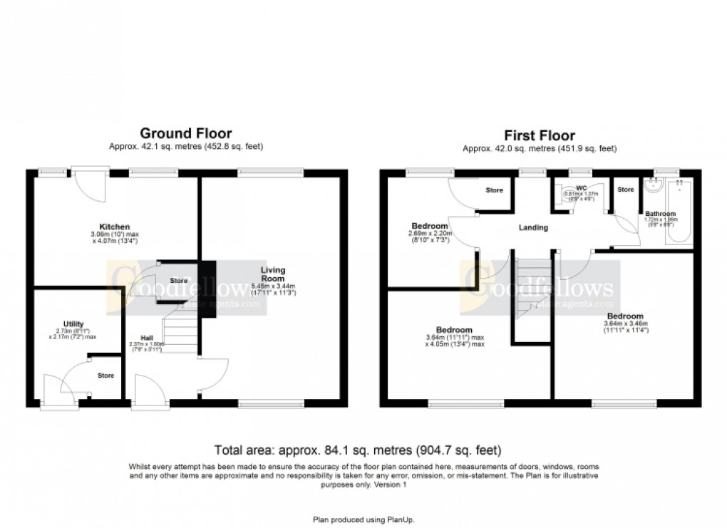Floorplan for Mortimer Avenue, Westerhope, Newcastle upon Tyne
