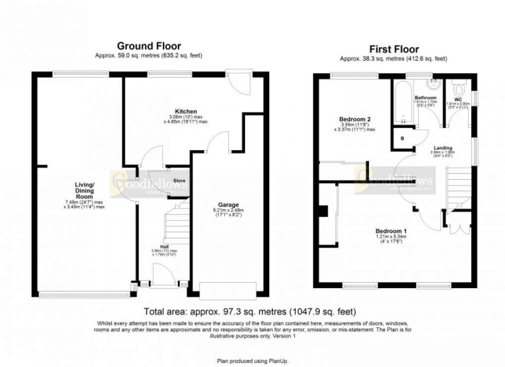 Floorplan for Woolerton Drive, South West Denton, Newcastle upon Tyne 