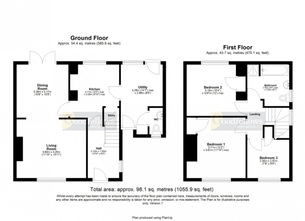 Floorplan for Rockwood Hill Estate, Greenside, Ryton 