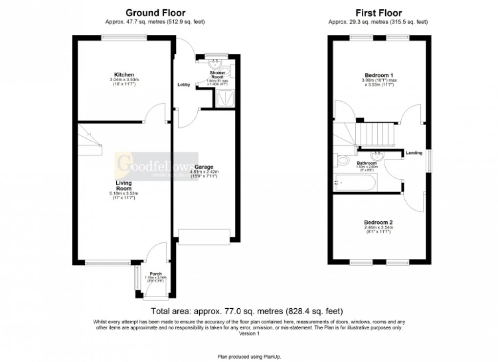 Floorplan for Fairney Close, Ponteland, Newcastle upon Tyne 