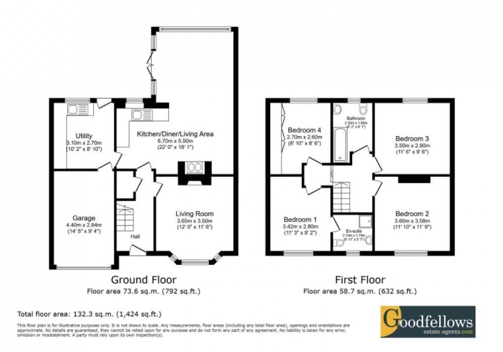 Floorplan for West Avenue, Westerhope, Newcastle upon Tyne 