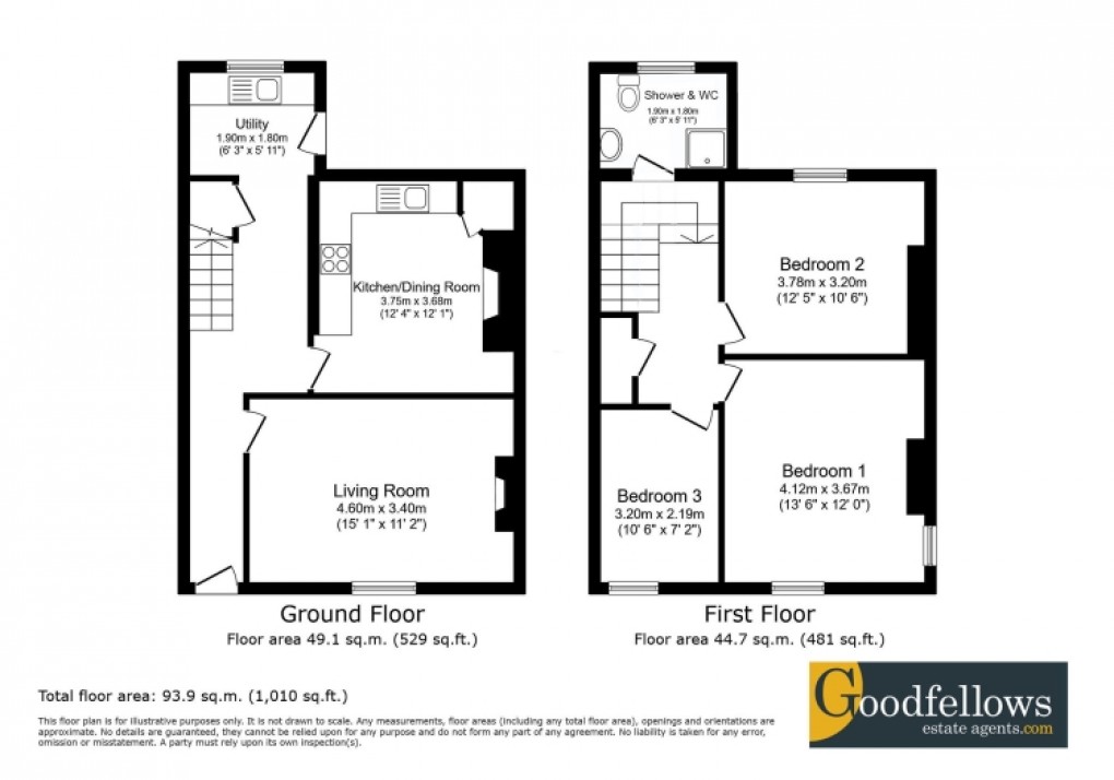 Floorplan for Orchard Terrace, Lemington, Newcastle upon Tyne 