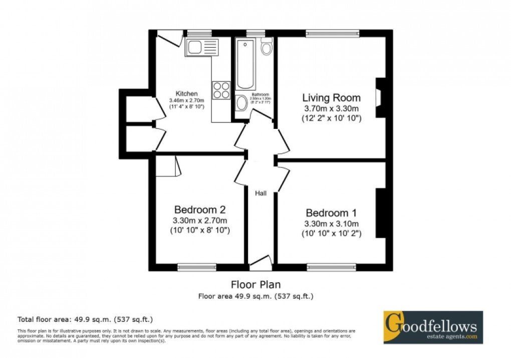 Floorplan for Benson Road, Walker, Newcastle upon Tyne 