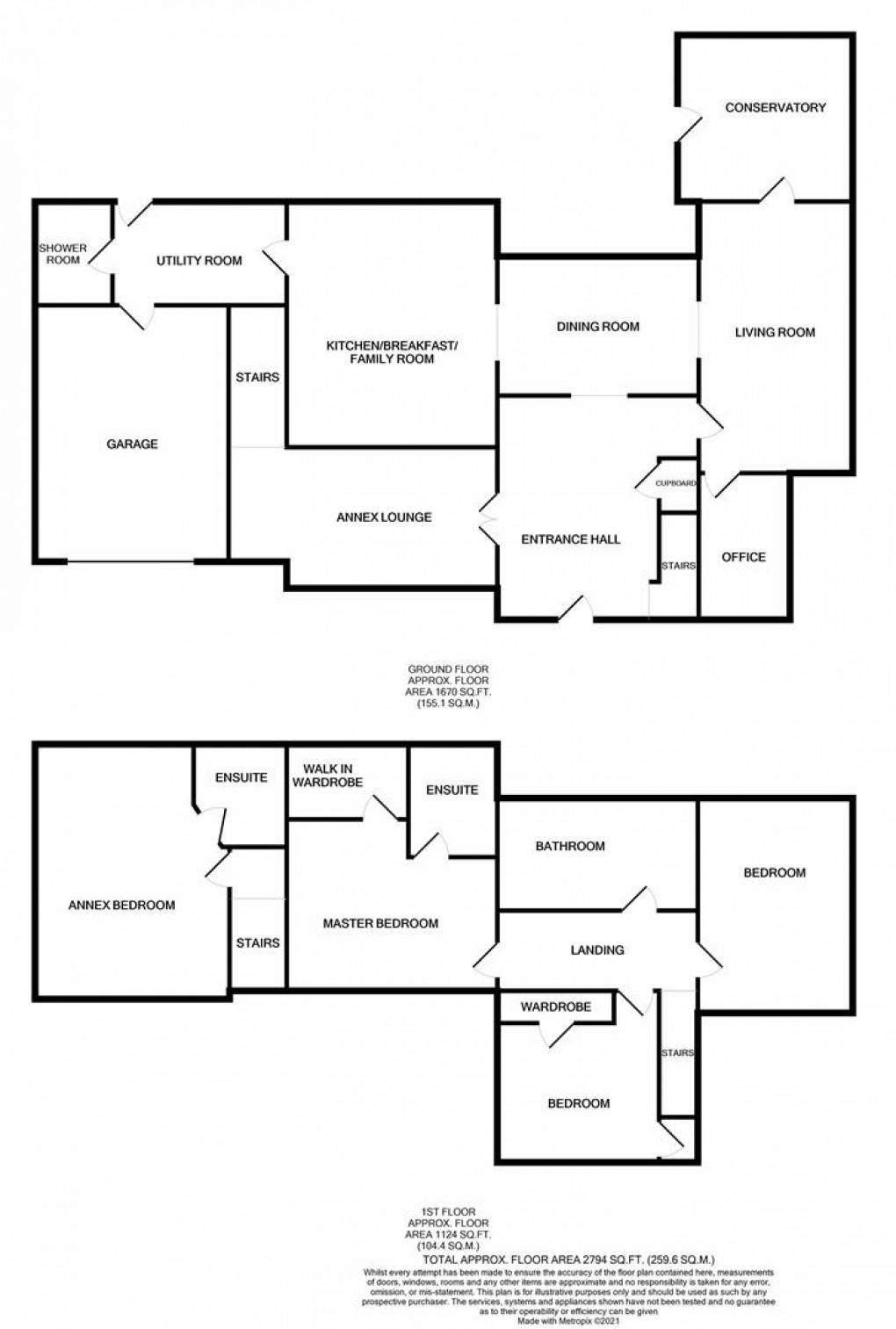 Floorplan for Oaklands, 